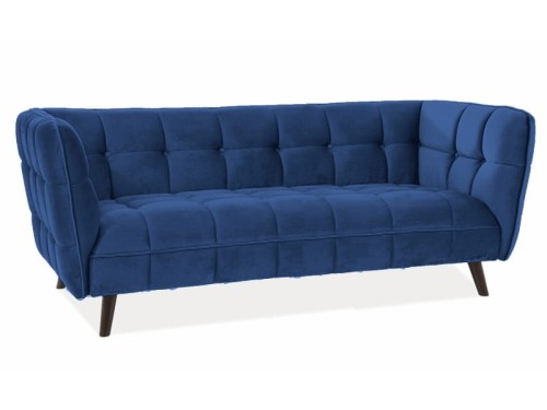 Sofa Castello 3 velvet granatowa