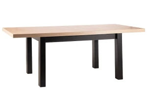 Stół PRESTO 140(218)X80 dąb artisan/czarny