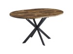 Stół GASTON 100(135)x100 orzech vintage/czarny mat