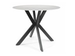 Stół okrągły TALIA biały/czarny 90x90