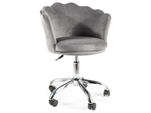 Fotel obrotowy ROSE VELVET szary
