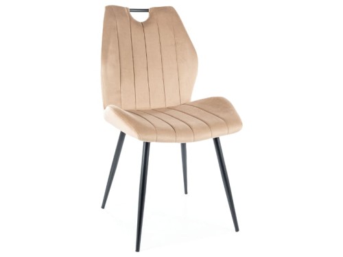 Krzesło ARCO VELVET welurowe beżowe