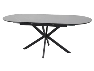 Stół rozkładany 140(180)X80 GASTON CERAMIC szary/czarny Signal