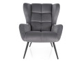 Fotel relaksacyjny LOUIS VELVET szary