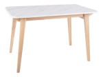 Stół MARCUS biały efekt marmuru/dąb Signal