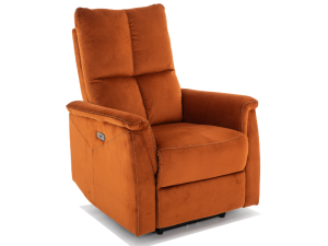Fotel rozkładany elektrycznie relaksacyjny NEPTUN VELVET cynamonowy