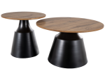 Zestaw stolików ITAKA DĄB ARTISAN/CZARNY FI 50 FI 70 (ZESTAW)
