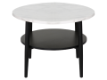 Ława okrągła ELLA B biały/czarny