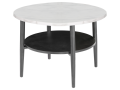 Ława okrągła ELLA B biały/czarny