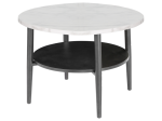 Ława okrągła ELLA B biały/czarny Signal
