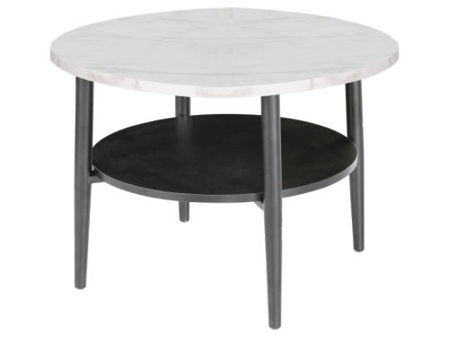 Ława okrągła ELLA B biały/czarny