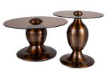 Zestaw stolików CASSIE brąz transparentny/miedziany Signal
