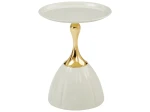 Stolik okrągły FI38 PIANA biały/złoty