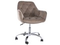 Fotel obrotowy VELVET ciemny beż SIGNAL