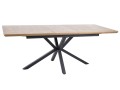 Stół LOGAN 160(200)x90 dąb/czarny mat Signal