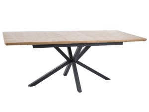 Stół LOGAN 160(200)x90 dąb/czarny mat