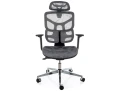 krzesło biurowe obrotowe, krzesło do pracy, fotel ergonomiczny do home office szary, fotel dla ucznia,