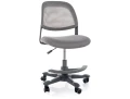fotel obrotowy dziecięcy szary, fotel z podnóżkiem dla dziecka, fotel dziecięcy ergonomiczny, fotel do home office dla nastolatka, fotel młodzieżowy z regulacją wysokości