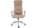 krzesło obrotowe beżowe do biura, fotel biurowy ergonomiczny beżowy Q-03, fotel do pracy, krzesło komputerowe beżowe