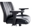 fotel do biurka ergonomiczny, krzesło do komputera czarne, nowoczesny fotel obrotowy do home office,  fotel do wielogodzinnej pracy przy komputerze,