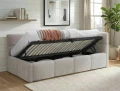 Łóżko tapicerowane z pojemnikiem 90x200 EMMA RAVEN beżowe