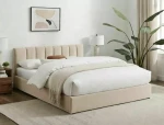 Łóżko tapicerowane 140x200 MONTREAL RAVEN beżowe