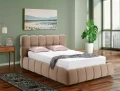 Łóżko tapicerowane PARMA VELVET 140x200 ciemny beżż