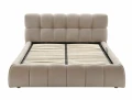 Łóżko tapicerowane PARMA VELVET 140x200 ciemny beż