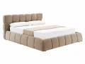 Łóżko tapicerowane PARMA VELVET 140x200 ciemny beż