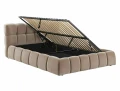 Łóżko tapicerowane PARMA VELVET 160x200 ciemny beż
