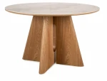 Stół okrągły FI 120 ALZANO CERAMIC biały Pandoro - stelaż dąb 