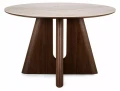Stół okrągły FI 120 ALZANO CERAMIC biały Pandoro - stelaż orzech