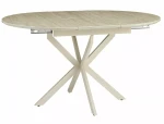 Stół rozkładany 100(135)x100 GASTON CERAMIC Travertine beż - stelaż kaszmir 