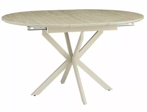 Stół rozkładany 100(135)x100 GASTON CERAMIC Travertine beż - stelaż kaszmir 