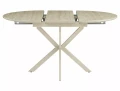 Stół rozkładany 100(135)x100 GASTON CERAMIC Travertine beż - stelaż kaszmir