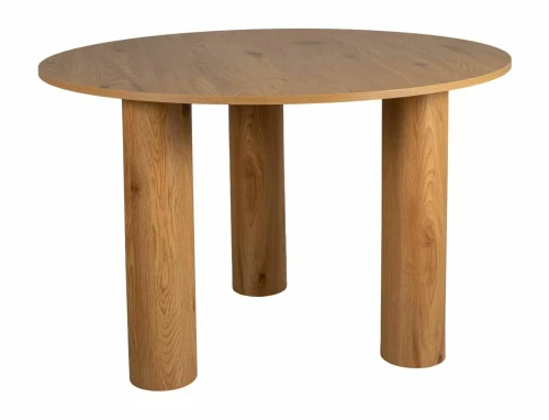 Nowoczesny Stół okrągły Fi 120 MONTANA dąb naturalna okleina