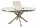 Nowoczesny Stół rozkładany 120(160)x120 PORTO CERAMIC beż Travertine - stelaż kaszmir