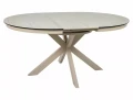Stół rozkładany 120(160)x120 PORTO CERAMIC beż Travertine - stelaż kaszmir