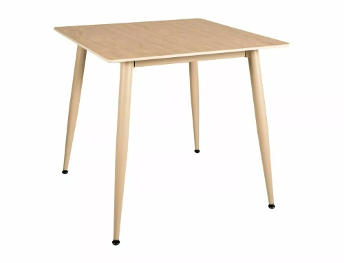 Elegancki Stół okrągły FI 80 RION Travertine beż - stelaż kaszmir