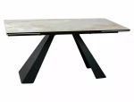 Stół rozkładany 160(240)x90 SALVADORE CERAMIC beż Onice Oro - stelaż czarny 