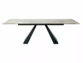 Stół rozkładany 160(240)x90 SALVADORE CERAMIC beż Onice Oro - stelaż czarny