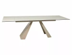 Stół rozkładany 160(240)x90 SALVADORE CERAMIC beż Travertine - stelaż kaszmir 