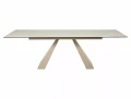 Stół rozkładany 160(240)x90 SALVADORE CERAMIC beż Travertine - stelaż kaszmir