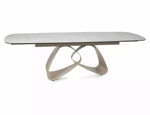 Stół rozkładany 180(260)x98 VALENTINO beżowy TAJ MAHAL - stelaż kaszmir 