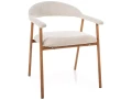 Krzesło tapicerowane LAGOS D RAVEN beżowe - stelaż dąb