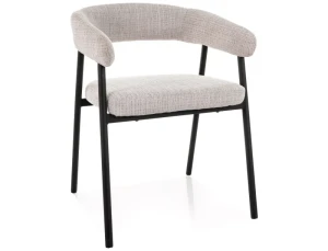 Krzesło tapicerowane KATANA szare - czarny stelaż 