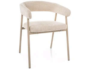 Krzesło tapicerowane KATANA beżowe - stelaż kaszmir 