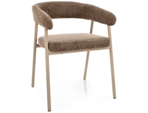 Krzesło tapicerowane KATANA cappuccino - stelaż kaszmir