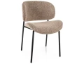 Krzesło tapicerowane KISO NOELLE ciemny beż do biura, salonu
