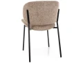 Krzesło tapicerowane KISO NOELLE ciemny beż - czarny stelaż